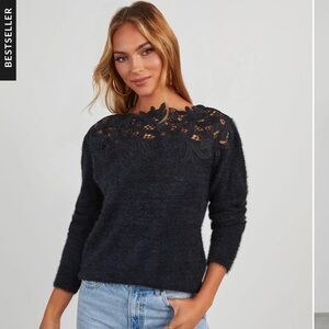Lace Top Sweater